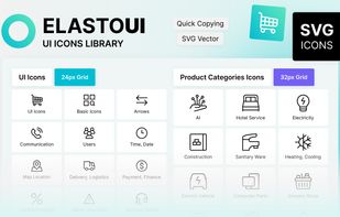 ElastoUI - Ecommerce UI Icons Library
