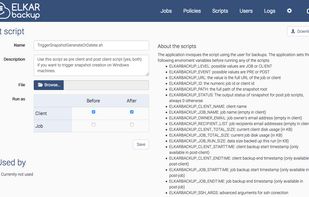 Elkarbackup screenshot 1