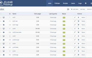 Elkarbackup screenshot 1