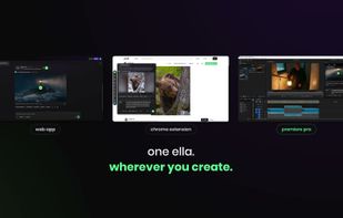 One Ella on the web, in Chrome and in Premiere Pro