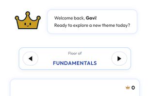 Practice mode with themed topics and difficulty ranges.