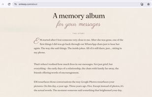 A memory album for your messages, resurfacing conversations the way photo apps resurface pictures.