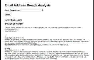 Optional Breach Details Shown