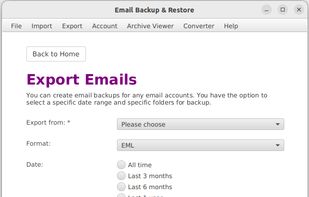 Create email backups in EML format