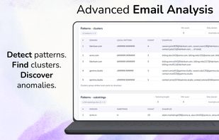Advanced Email Analysis - Detect duplicates, identify patterns and clusters, and analyze domain similarity for cleaner, smarter data.
