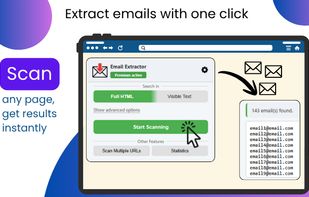 Extract emails with one click. Scan any page, get results instantly.