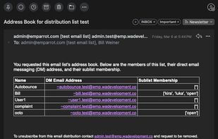 Address book email with user pseudonym email addresses