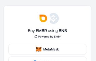 Embr Checkout Widget - Step 1 - Connect Wallet