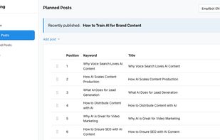 Dashboard - Planned Posts