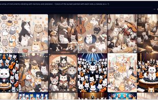 Generate AI art for orchestra of animals