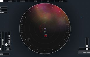 View of the helms officer's screen, which controls the ship's movement.