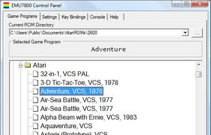 EMU7800 screenshot 1