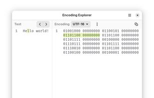 Encoding Explorer screenshot 1