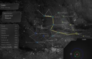 Finding trade routes, made easy: the map view shows commodity prices for other star systems and can color them based on price, to help you decide what trade goods you should buy in the current system for sale elsewhere.