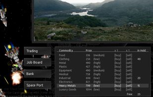 Early on in the game, you can earn a living just by buying commodities for a low price in one star system and selling them at a profit elsewhere..