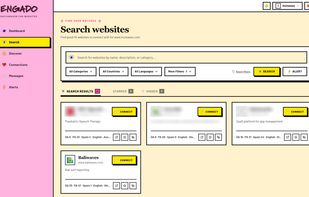 Search verified websites by niche, country, language and DA.