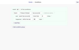 Segment customers based on attributes and events