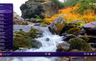 Full-screen playback with the on-screen controls and channel information.