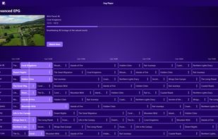 Advanced EPG: browse the TV guide in a timeline view and schedule recordings directly from it.
