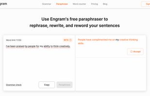 Enter text into the paraphraser to elevate your vocabulary and add variety to your sentences.