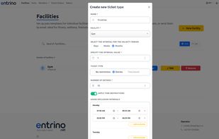 establishment of a new ticket type
