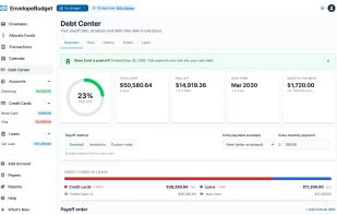Debt Center payoff planning