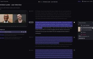 Video page with highlights 