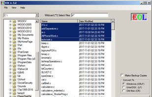 EOL - A text file End-Of-Line converter screenshot 1