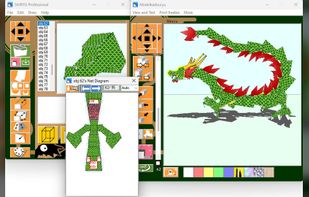 Create, preview and unfold an original paper dragon within SHIRYU.