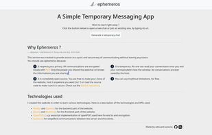 Generating a link for a new chat room via the Homepage.
