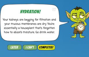 A hydration break. Your kidneys wrote it, I just deliver it.