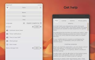 All project (database) management and settings options are located in one place - in the menu. The interface is minimalistic, only the most essential, so it is hard to get confused. The app has a quick help: first a brief concept for those who do not want to waste time, and then a detailed, but concise, description of all functions of the app.