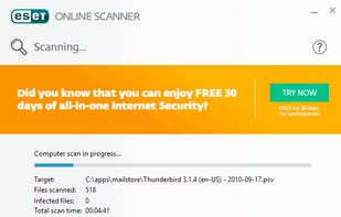 ESET Online Scanner screenshot 1