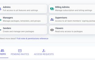 Add additional people to your team with different roles and access levels.