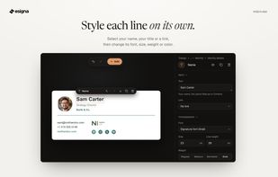 Style each line with its own font, size, weight and color