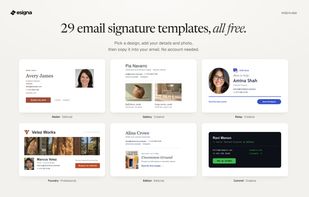 29 free email signature templates