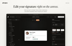 Edit your signature right on the canvas
