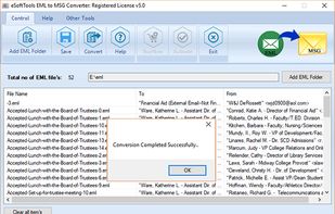 Click convert button and successfully convert your eml to msg file