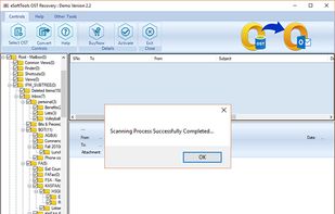 Scanning Completed Screen of OST to PST