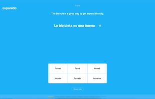 Build sentences with interactive exercises on Espanido.