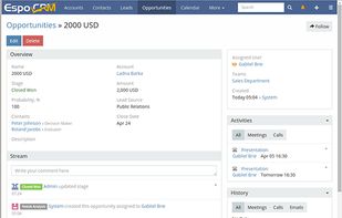 EspoCRM  screenshot 2