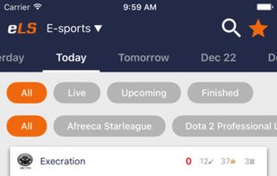eSportLiveScore screenshot 1
