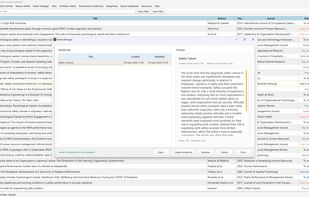 Notes Manager for creating and organising research notebooks. Quick preview. Store copied insights from article details or add your own analytical notes for literature synthesis.