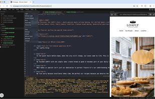 Switch to a dark theme while coding your site.