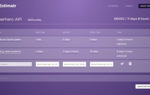 Estimatr app screenshot 1