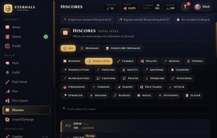 Hiscores + Ironman Modes 