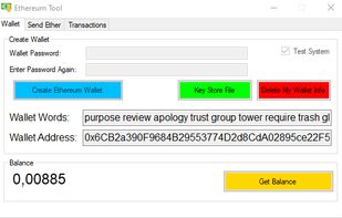 Ethereum Tool screenshot 1