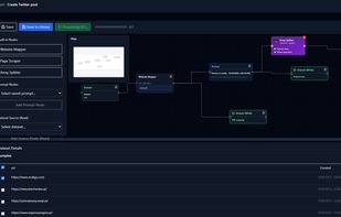 Visual flow builder — drag and drop nodes for AI prompts, integrations, HTTP calls, and conditional logic. Preview each node's output as you build.