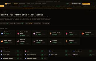 Full value bet catalogue, browse by sport and league