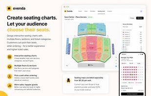 Create interactive seating charts and let guests choose their preferred seats directly during ticket checkout.